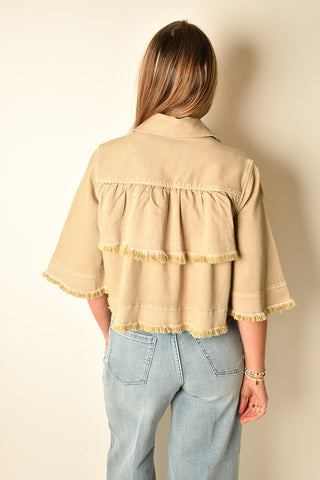 FRAYED FLOUNCE JACKET