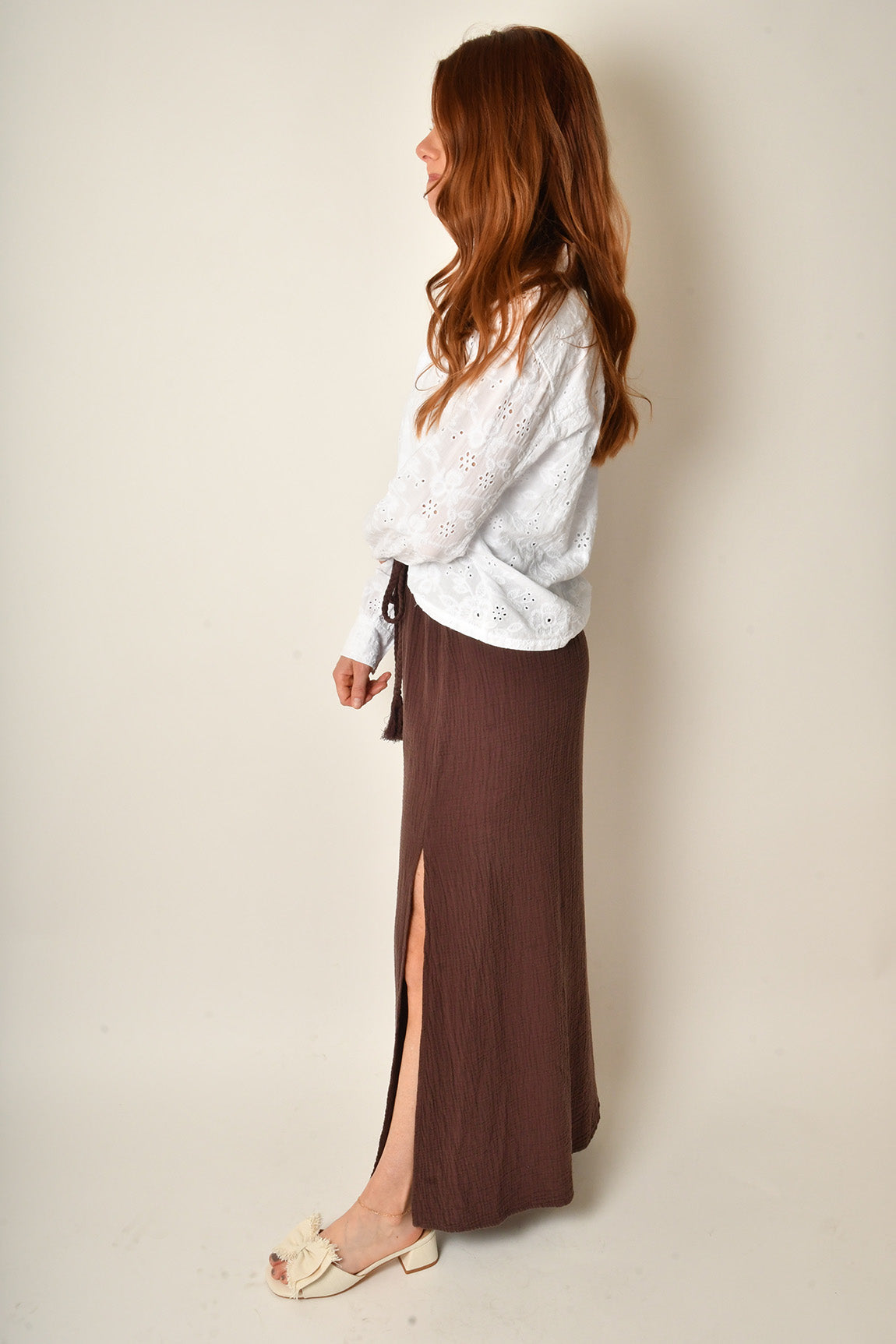 MAXI SKIRT SLIT & BELT