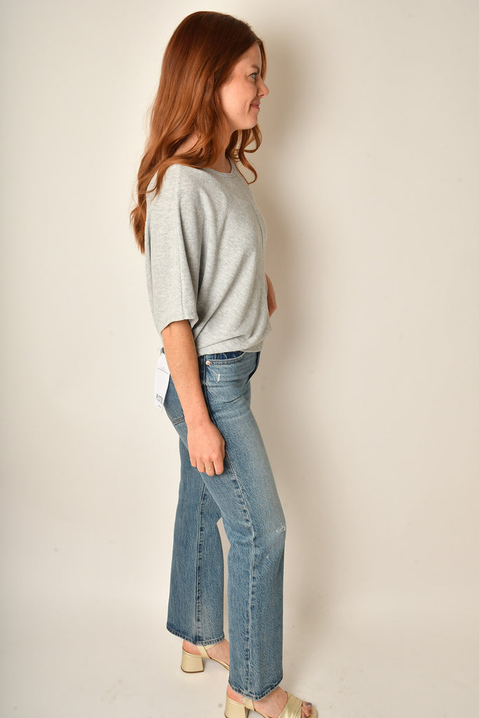 CENTER SEAM RIB DOLMAN TOP