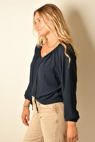 FREE SPIRIT TIE-NECK BLOUSE