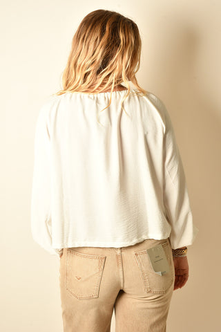 FREE SPIRIT TIE-NECK BLOUSE