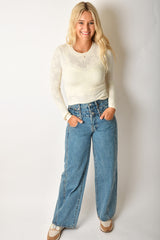 CALEB STACKED WAIST JEAN