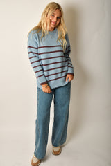 BOYFRIEND STRIPE SWEATER