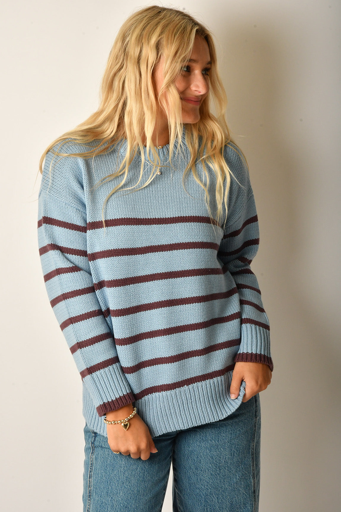 BOYFRIEND STRIPE SWEATER