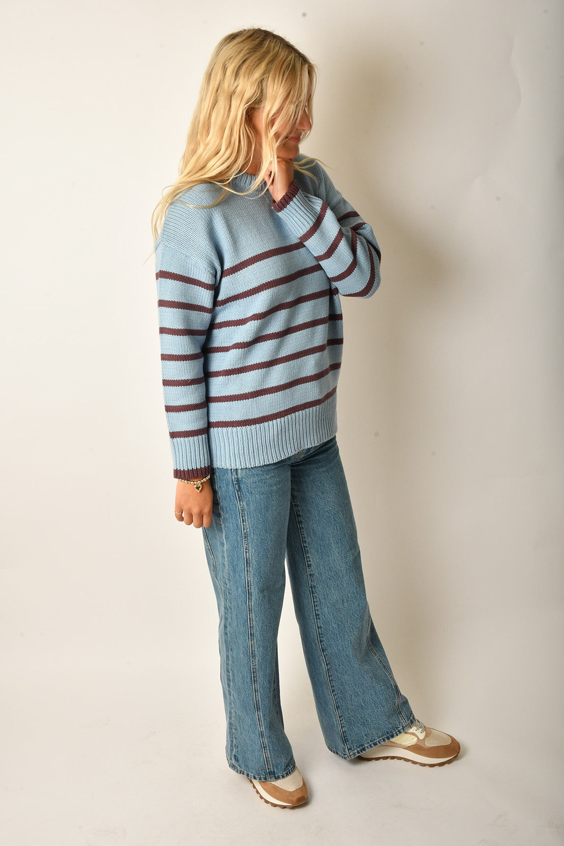 BOYFRIEND STRIPE SWEATER