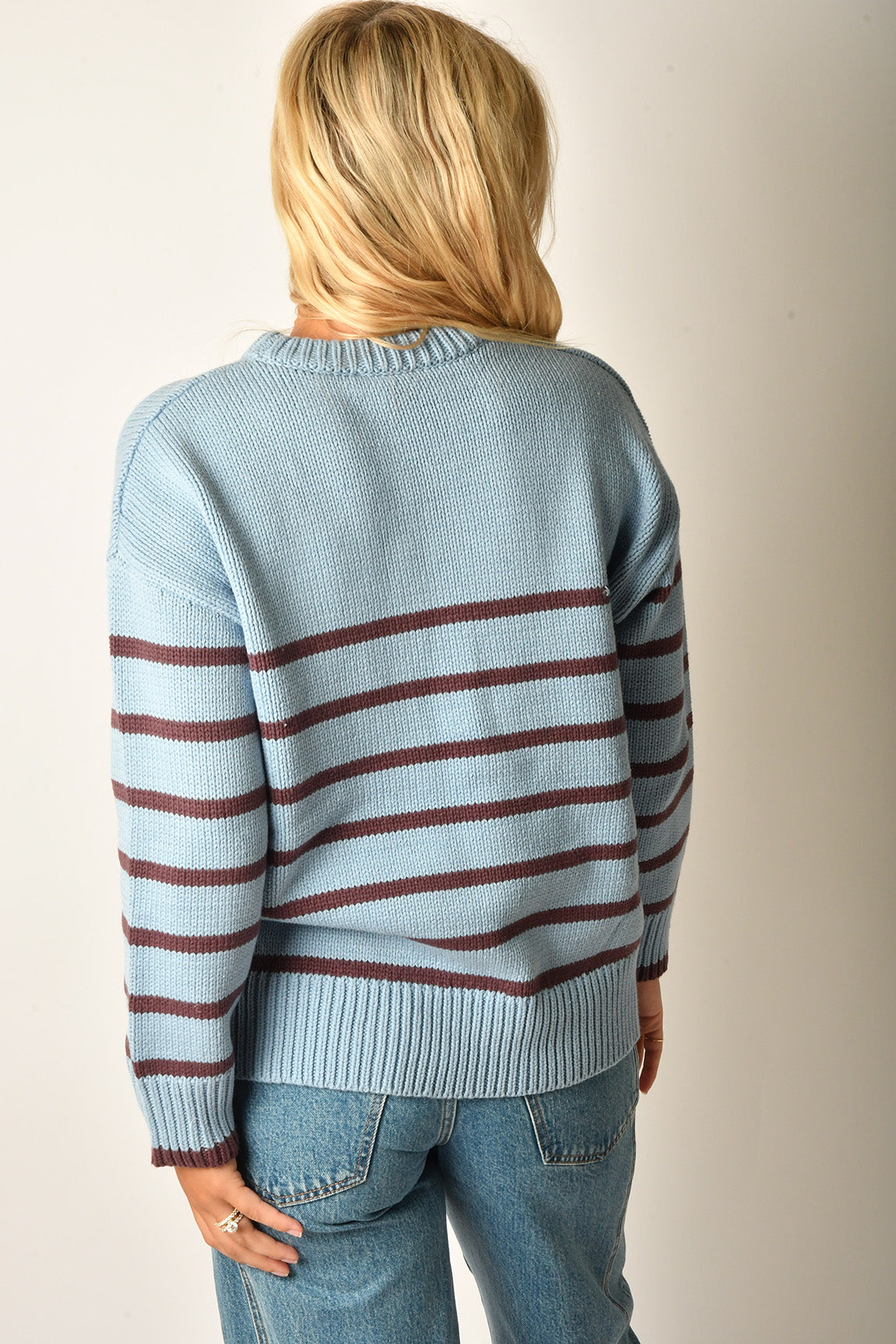 BOYFRIEND STRIPE SWEATER