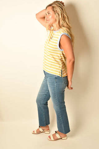 SUNNY COASTAL TEXTURED STRIPE TANK