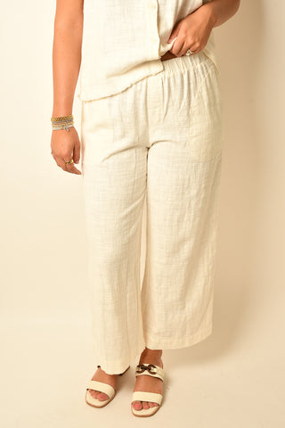RELAX TEXTURED CROPPED PANT