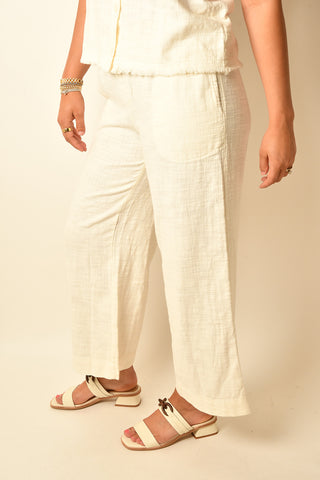 RELAX TEXTURED CROPPED PANT