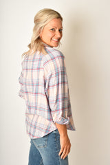 BEST TIME PLAID BUTTON DOWN