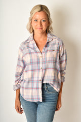 BEST TIME PLAID BUTTON DOWN