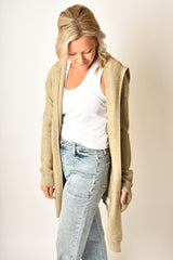 RIBBED OPEN CARDI - 3 COLORS