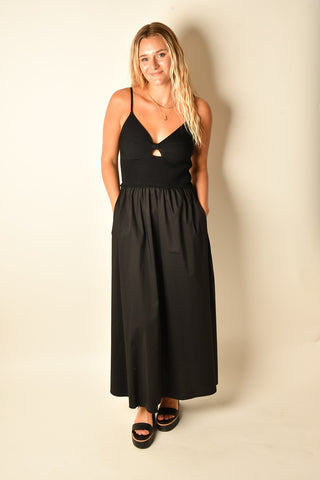 PETRA RIBBED KNOT FRONT MIDI DRESS