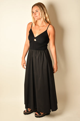 PETRA RIBBED KNOT FRONT MIDI DRESS