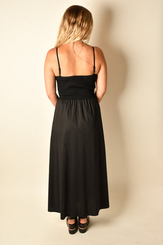 PETRA RIBBED KNOT FRONT MIDI DRESS
