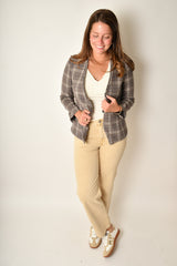 COLLARLESS FITTED BLAZER