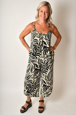 FLARED ISLA LEAF JUMPSUIT