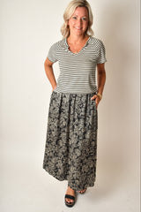 MIDNIGHT SWIRL MAXI SKIRT