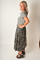 MIDNIGHT SWIRL MAXI SKIRT