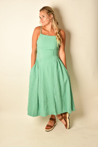 SUNNY MEADOWS GINGHAM MAXI DRESS