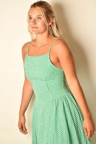 SUNNY MEADOWS GINGHAM MAXI DRESS