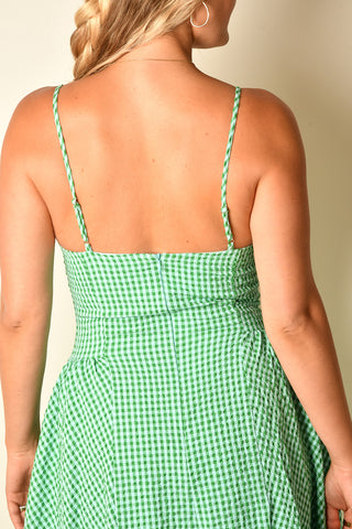 SUNNY MEADOWS GINGHAM MAXI DRESS