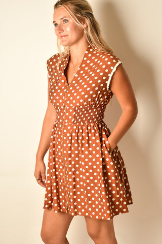 POLKADOT ZIP DRESS