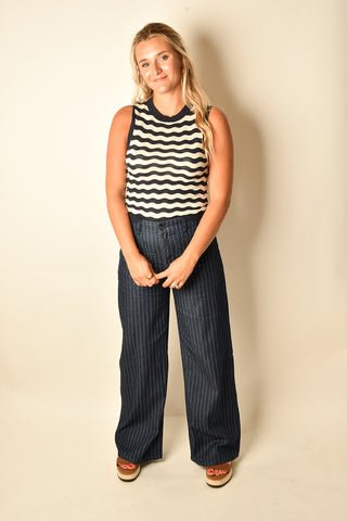 EVERYDAY CHEVERON KNIT SHELL