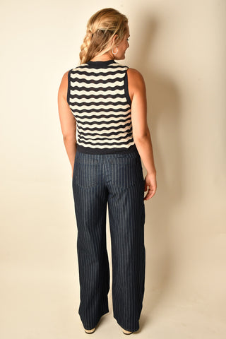 EVERYDAY CHEVERON KNIT SHELL