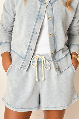 HUNTER KNIT DENIM SHORT