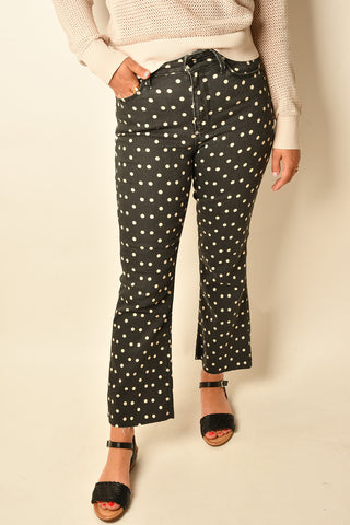 POLKA DOT CROPPED FLARE