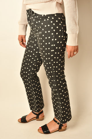 POLKA DOT CROPPED FLARE