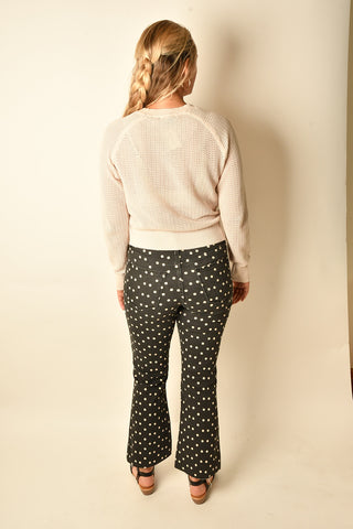 POLKA DOT CROPPED FLARE