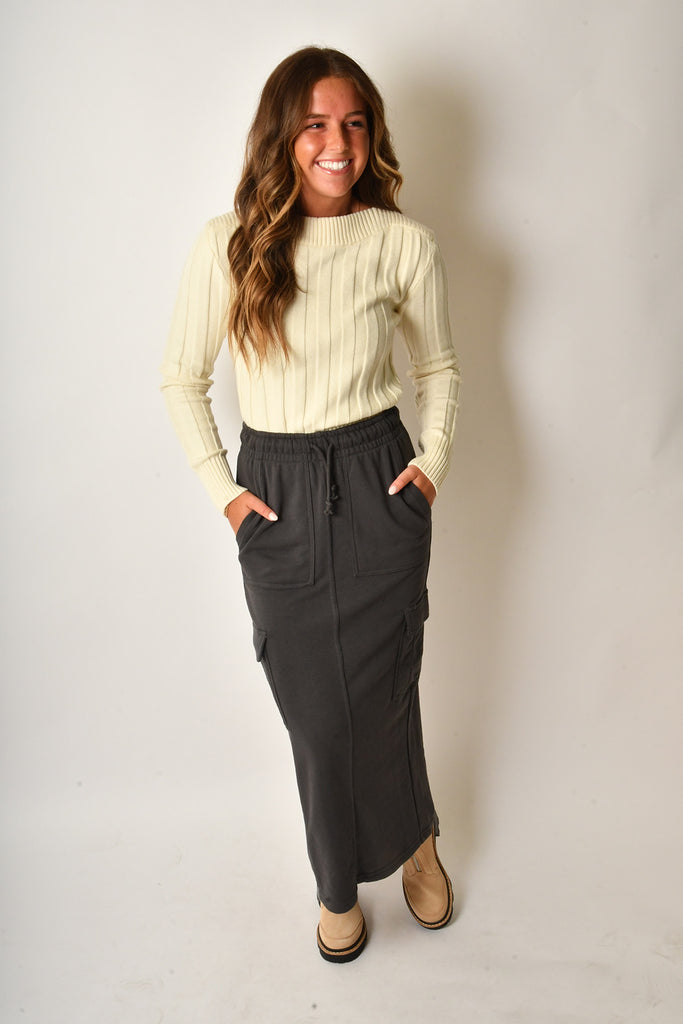 SOFT CARGO MAXI SKIRT