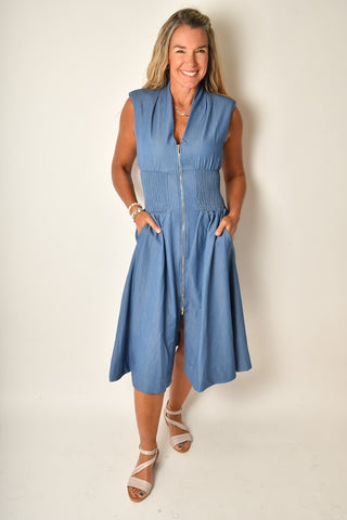 SKYE ZIP FRONT DRESS