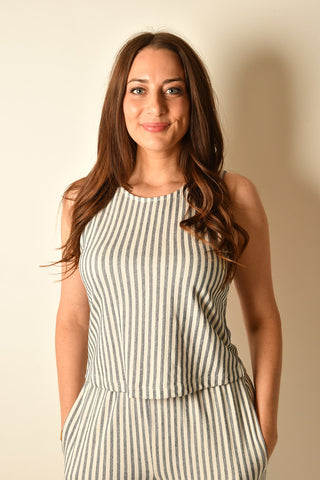 SLOANE KNIT STRIPED TOP
