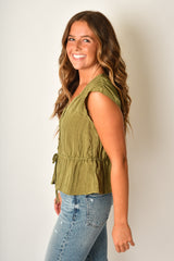 GATHERED SHELL TOP