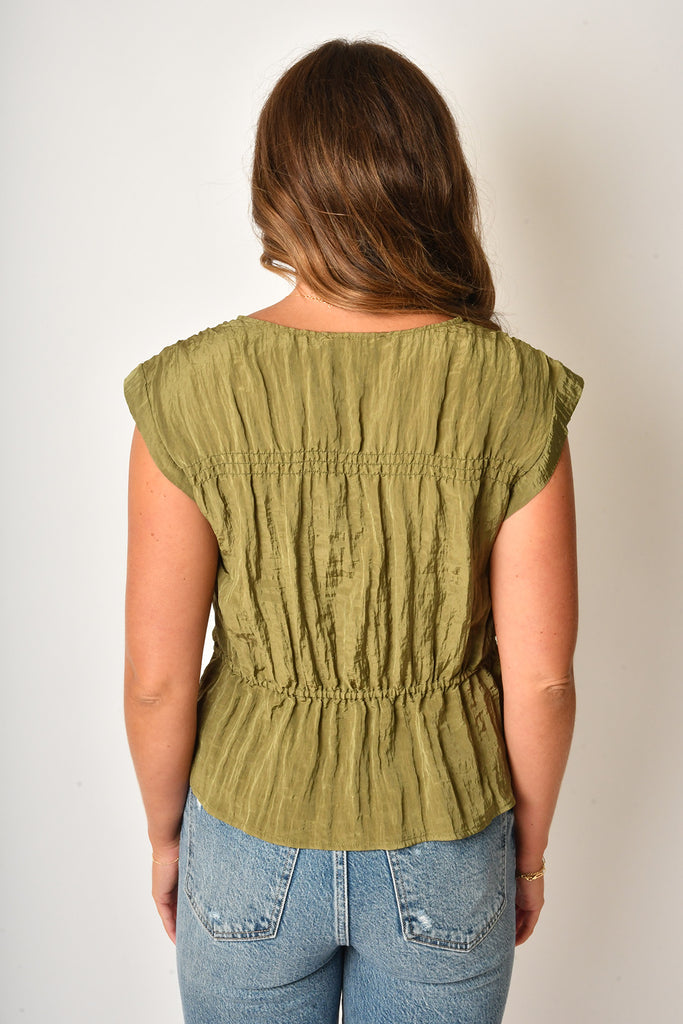 GATHERED SHELL TOP