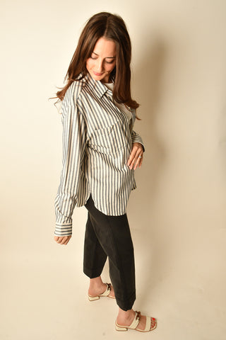 REESE STRIPE BUTTON UP