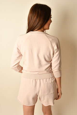 BOBI BLUSH RAGLAN PULLOVER