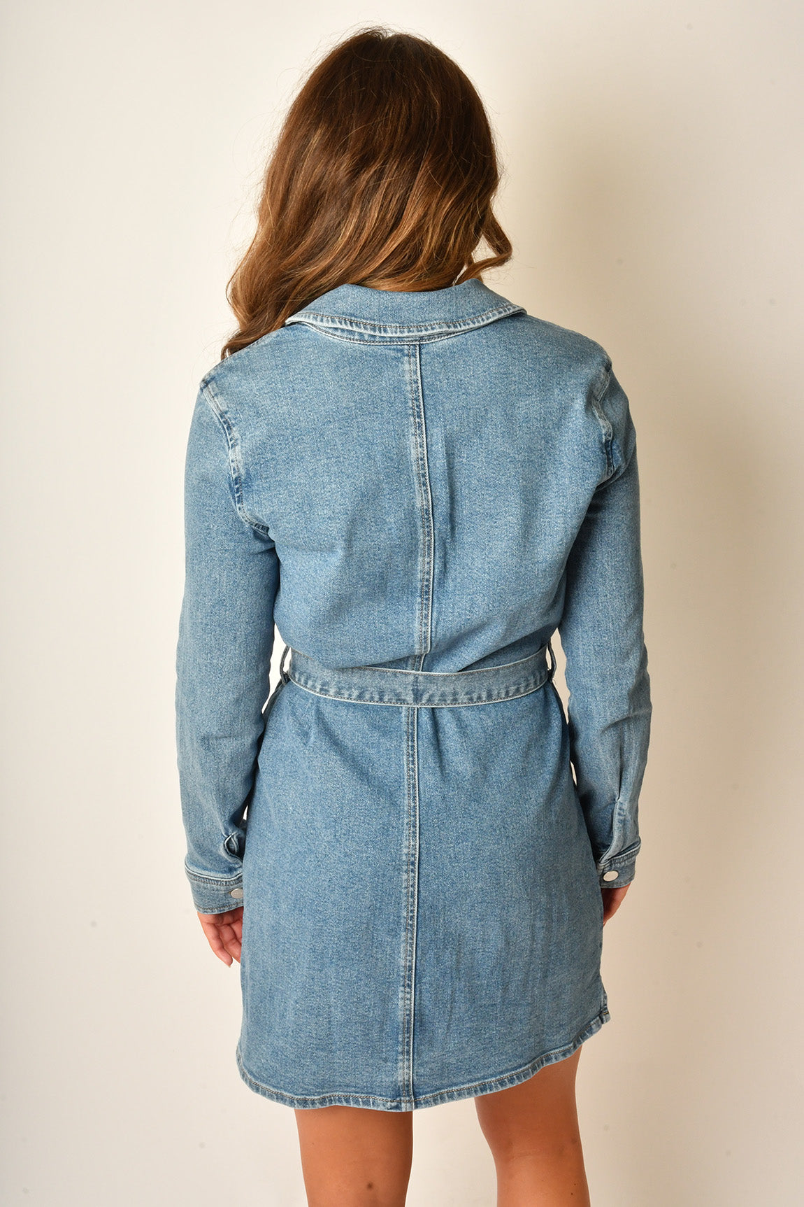 DENIM UTILITY SHIRT DRES