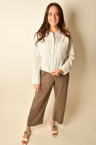 FAVORITE STRIPE BUTTON UP