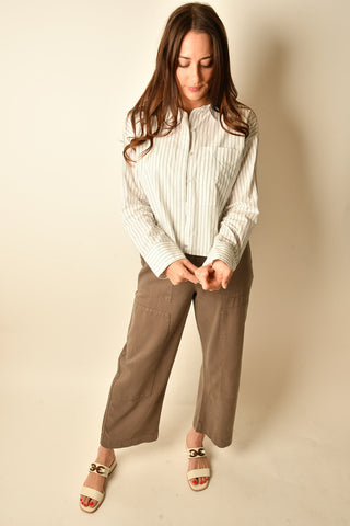 FAVORITE STRIPE BUTTON UP
