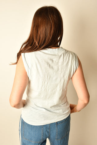 PLEATED MUSCLE TEE