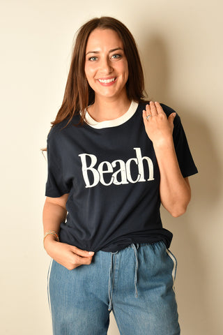 BEACH CONTRAST BOYFRIEND TEE