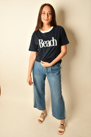 BEACH CONTRAST BOYFRIEND TEE