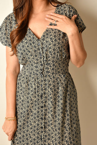 SANNA IRIS FLORAL MAXI DRESS