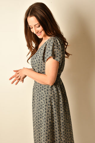 SANNA IRIS FLORAL MAXI DRESS
