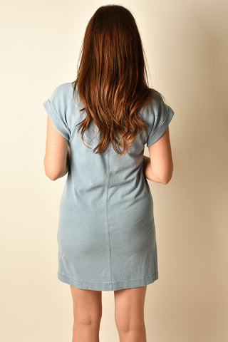 TATE JERSEY DENIM MINI DRESS
