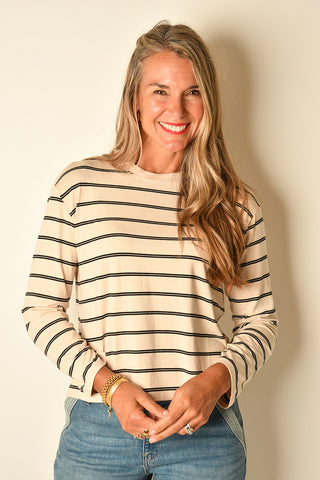 INDY STRIPED LONG SLEEVE TEE